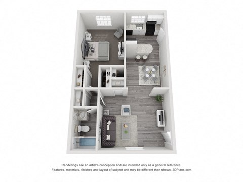 a 2 bedroom192 sqft floor plan  villas at spring creek